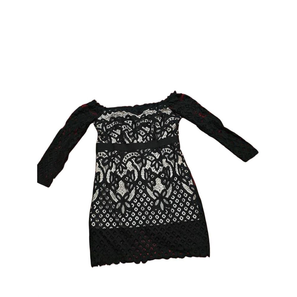Off Shoulder Lace Mini Dress